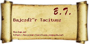 Bajczár Tacitusz névjegykártya