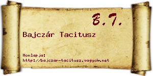 Bajczár Tacitusz névjegykártya